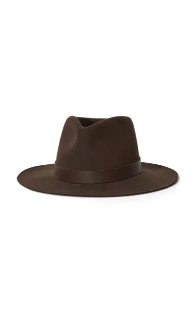 Janessa Leone Ross Wool Fedora In Brown