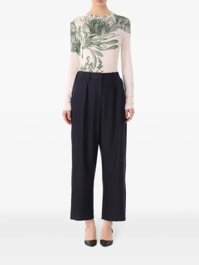 Jason Wu Collection Floral-print Long-sleeve T-shirt In Neutral