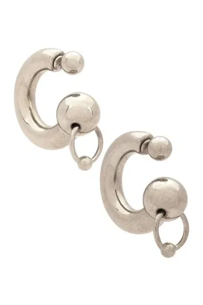 Jean Paul Gaultier Large Earrings In Silver