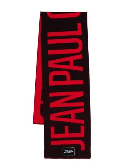 Jean Paul Gaultier Logo-print Scarf In Red