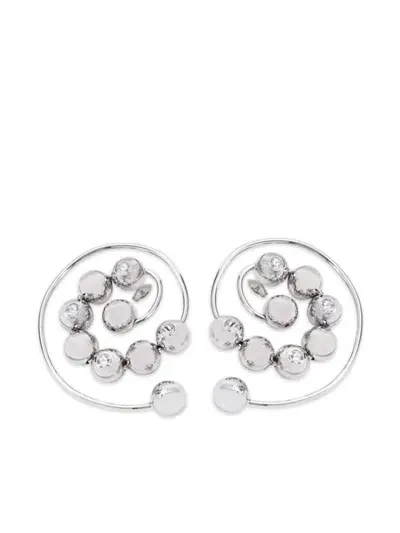 Jean Paul Gaultier Spiral Earrings In Grey