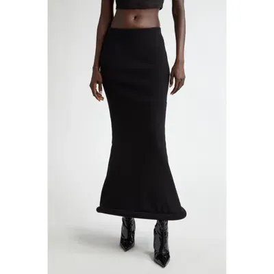 Jean Paul Gaultier The Knit 3d Mermaid Skirt In 00-black