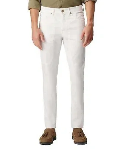 Pre-owned Jeckerson Carpenter Slim Fit Straight Leg Jeans - White - Pants -size W34 In Weiss