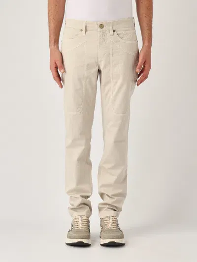 Jeckerson John 5 Tasche Toppa Slim Trousers In Beige