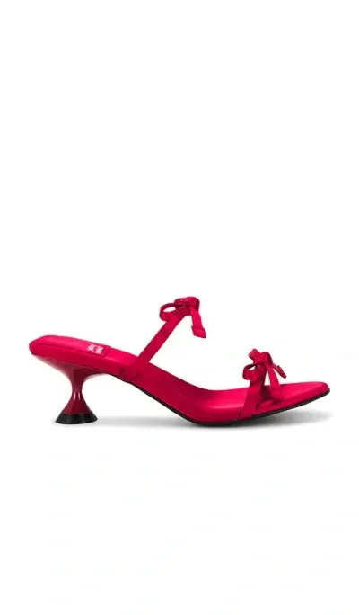 Jeffrey Campbell Lowbow Sandals In Red