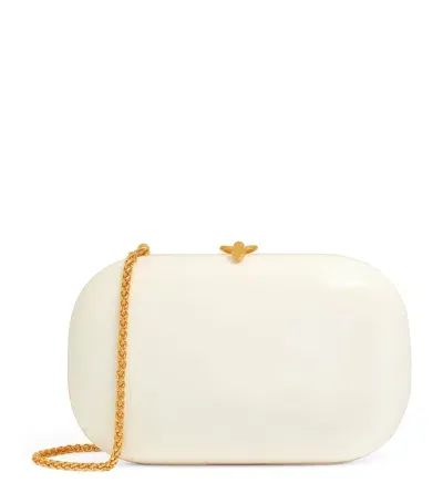 Jeffrey Levinson Oval Elina Plus Clutch Bag In White