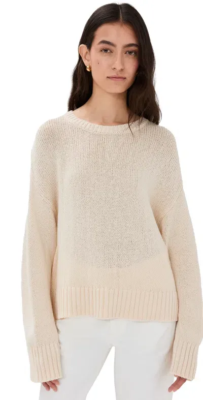 Jenni Kayne Cameron Crew Neck Sweater Cream