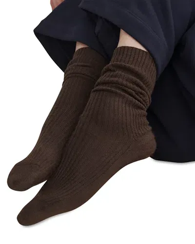 Jenni Kayne Cashmere Blend Socks In Chocolate