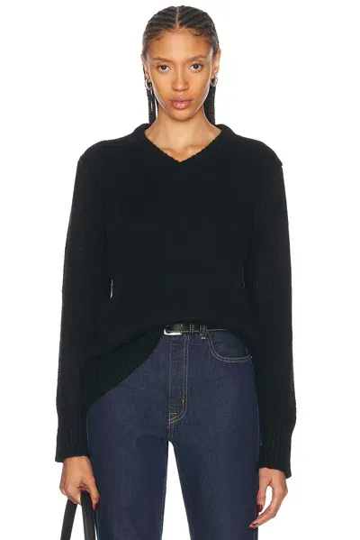 Jenni Kayne Cashmere Kate V-neck Sweater In Black