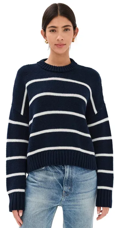 Jenni Kayne Chloe Cotton Sweater In Navy