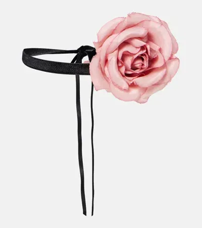 Jennifer Behr Floral-appliqué Headband In Pink