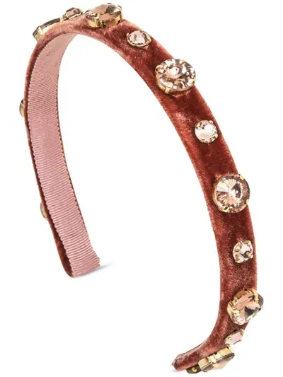 Jennifer Behr Kendall Headband In Antique Rose