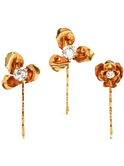 Jennifer Behr Posey Bobby Pin Set In Gold