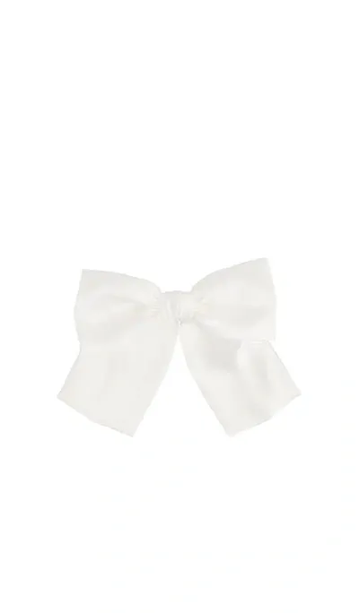 Jennifer Behr Tilly Bow Hair Clip In White