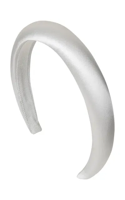 Jennifer Behr Tori Silk Headband In White