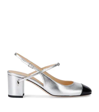 Jennifer Chamandi Patent Leather Mattia Pumps 65 In White