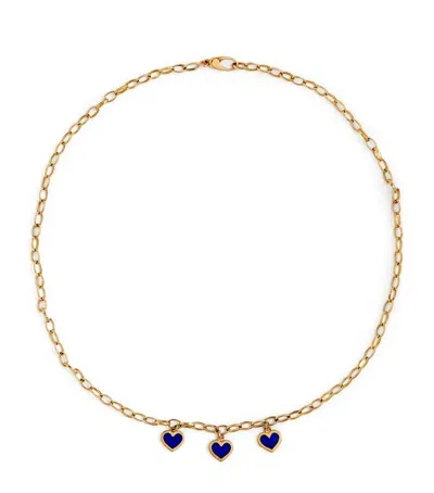 Jennifer Meyer Yellow Gold And Lapis Edith Necklace