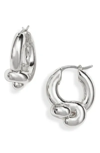 Jenny Bird Maeve Knotted Hoop Earrings In Silver