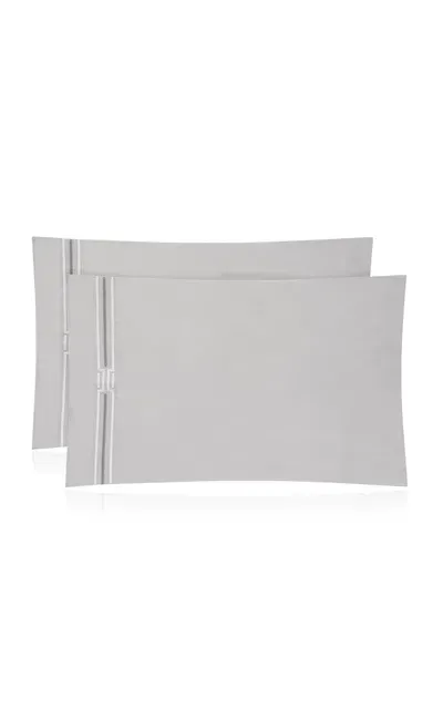 Jesurum Tibet Satin Standard Pillowcases In Silver