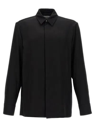 Jil Sander Tailored Long Sleeves Point Collar Shirt In Black