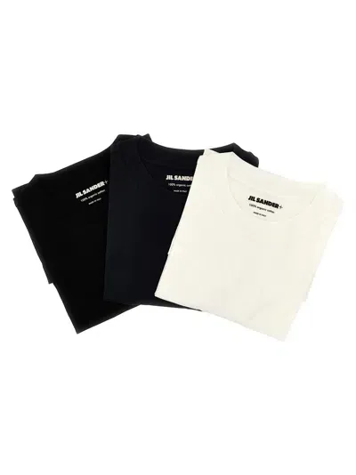 Jil Sander 3-pack Logo Patch T-shirt In Multi