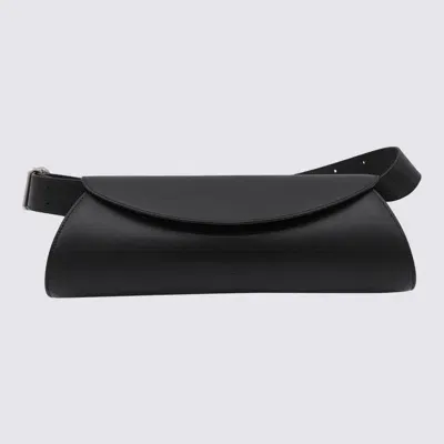 Jil Sander Woman Black Leather Small Cannolo Shoulder Bag