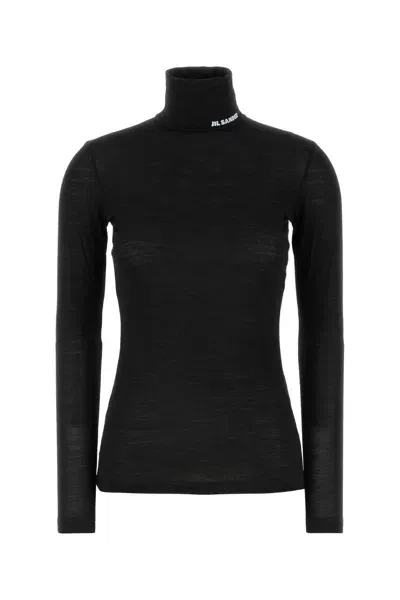 Jil Sander Black Polyester Blend Sweater