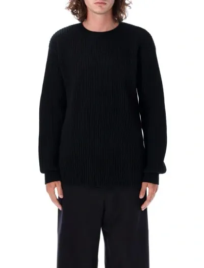 Jil Sander Black Ribbed Knit Sweater