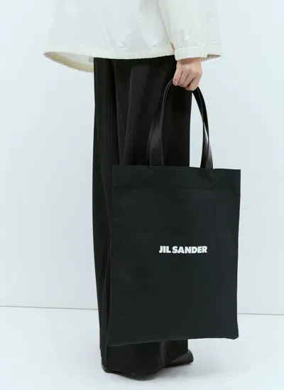 Jil Sander Large Book Tote In Black