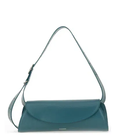 Jil Sander Cannoli Small Shoulder Bag In Blue