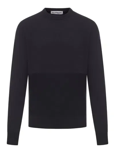 Jil Sander Cashmere Crew Neck Sweater In Black