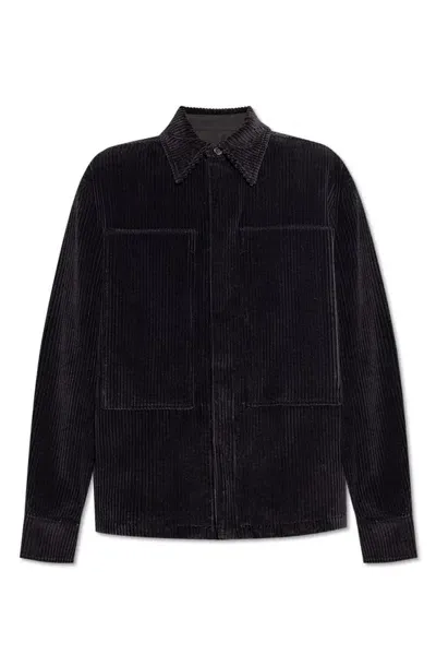 Jil Sander Corduroy Shirt In Black