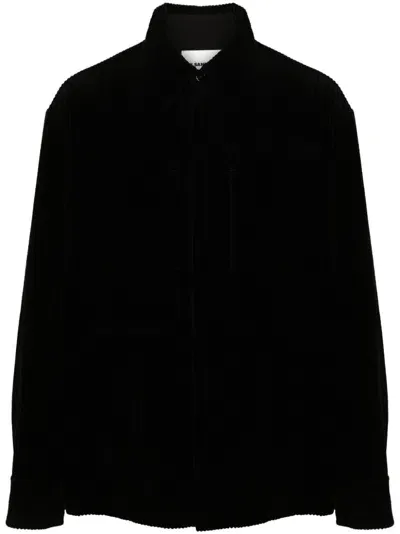 Jil Sander Corduroy Shirt In Black