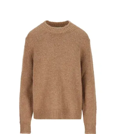 Jil Sander Crewneck Jumper In Brown