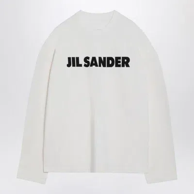 Jil Sander Crewneck Sweatshirt With Logo In White