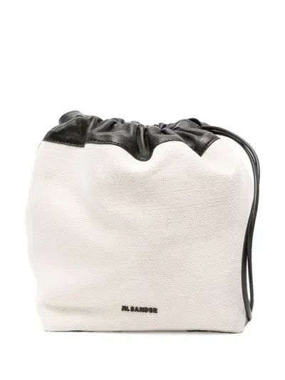 Jil Sander Off-white Dumpling Bag In Brown