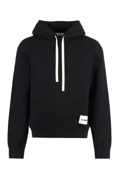 Jil Sander Hooded Sweatshirt In Black