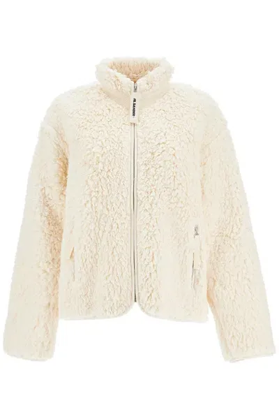 Jil Sander Jacket In Teddy Knit In Multicolor