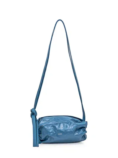 Jil Sander Leather Bag In Blue