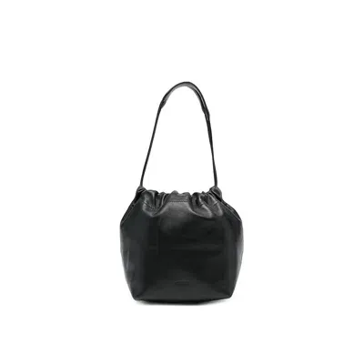 Jil Sander Leather Shoulder Bag In Black