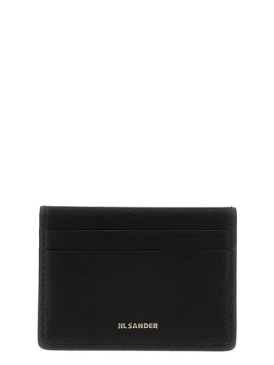 Jil Sander Logo Card Holder In Black