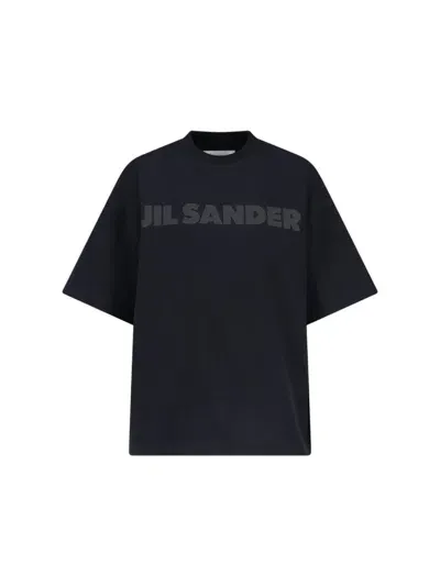 Jil Sander Logo T-shirt In Black