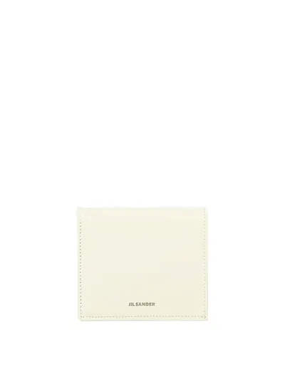 Jil Sander Logo V Wallets & Card Holders In White