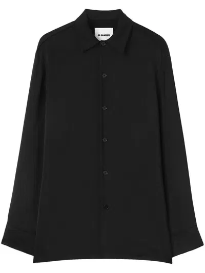 Jil Sander Long-sleeve Shirt In Black