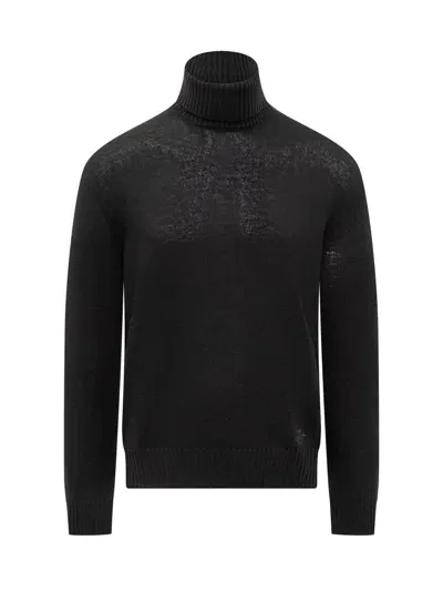 Jil Sander Ls Hn Sweater In Black