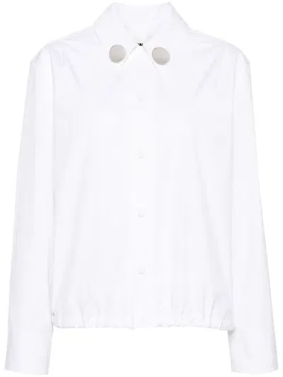 Jil Sander Pointed Collar Shirt In White