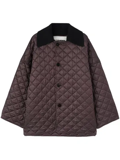 Jil Sander Quilted Jacket In Red