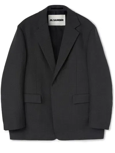 Jil Sander Single-breasted Blazer In Black