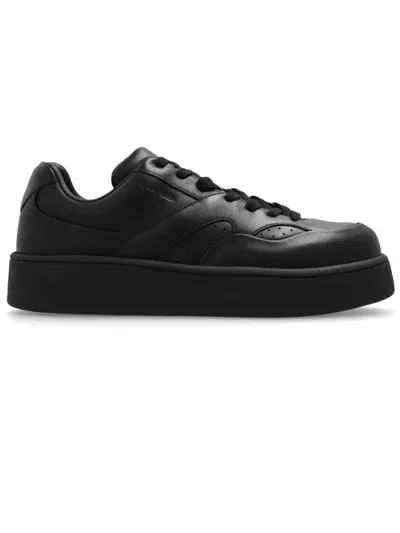 Jil Sander Leather Sneakers In Black