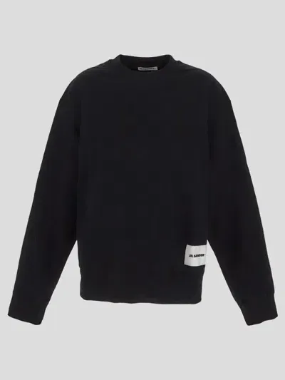 Jil Sander Sweatshirt Hoodie In Black